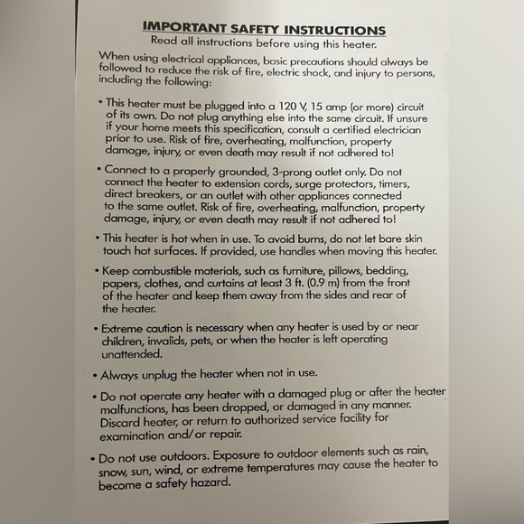 New! Unused! Portable Wall Space Heater (Gray) - Picture 12 of 17